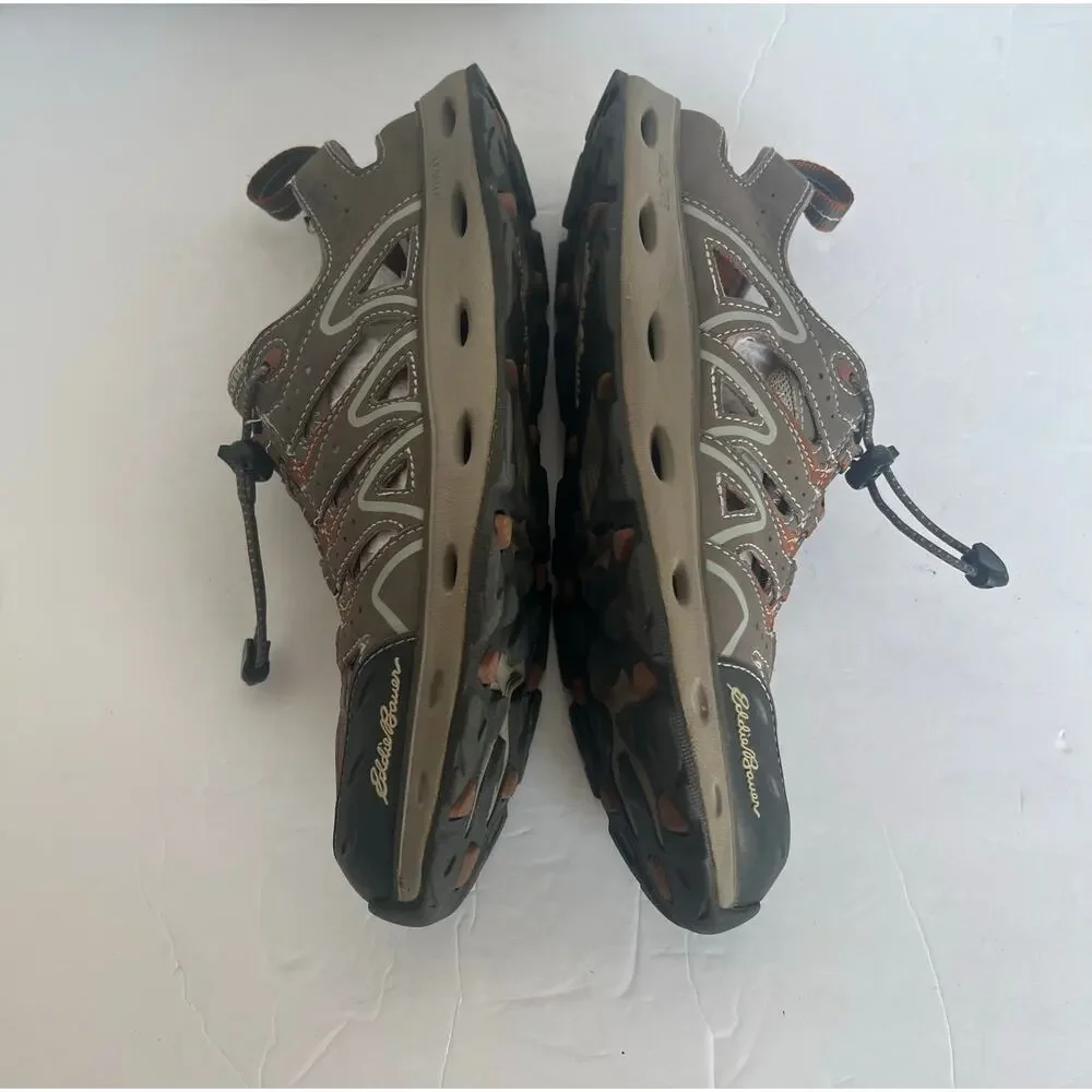Eddie Bauer Mens Amphib Flat‎ Water Brown Sport Outdoor Hiking Sandals Sz 9.5